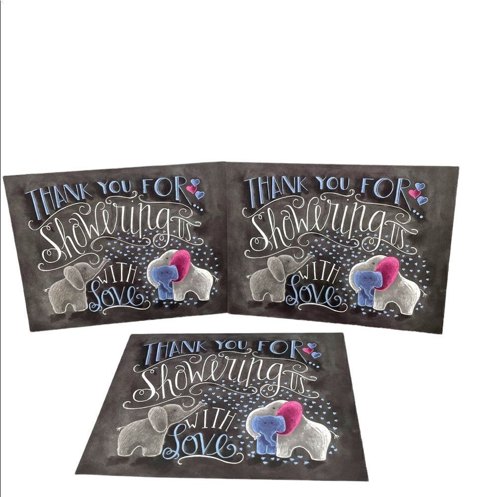 Baby Shower Thank You Note Card Set NWT Primitives by Kathy